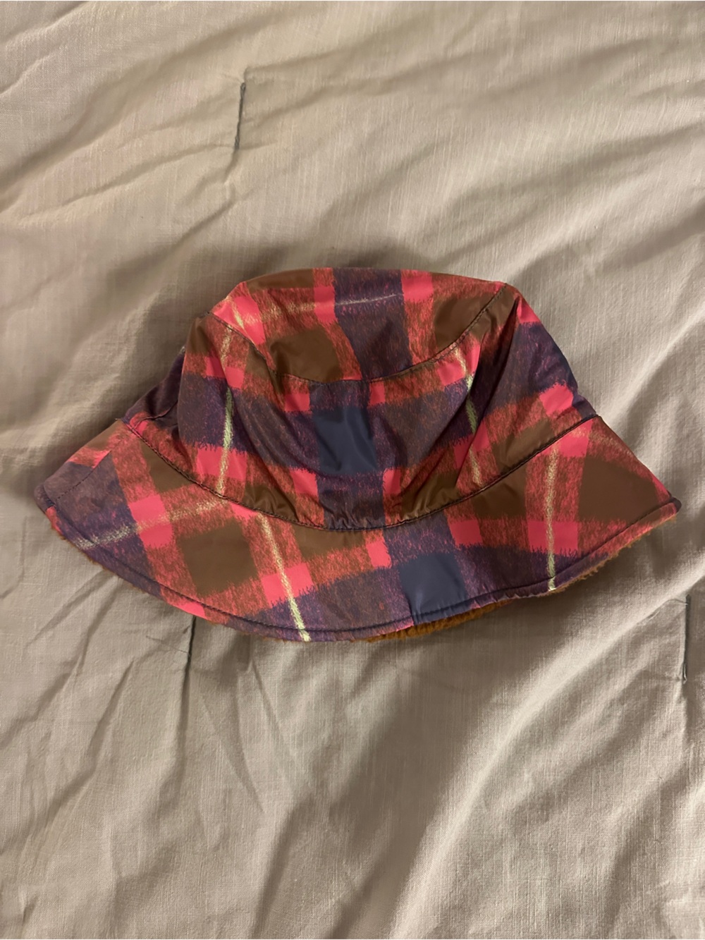 Aerie Plaid Sherpa Bucket Hat
